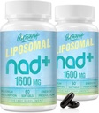 1600 MG Liposomal NAD+ Supplement, NAD+ Boosting Supplement, Superior Imeytyminen, B3-vitamiini vanhenemiseen puolustus, pitkäikäisyys, energia, korjaus, ei-GMO, 120 Softgels