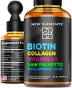 Liquid Biotin hiusten kasvua naisten & miesten 10000 mcg ... Biotiini ja kollageeni täydentää Saw Palmetto & Hyaluronic Acid...