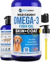 Omega 3 Fish Oil for Dogs - Better Than Salmon Oil for Dogs - Dog Fish Oil Supplement - Vähentää Sheddding & Itching - Tukee niveliä, aivot, sydän terveys- Koiran iho ja takki täydentää - Kalaöljyä neste