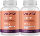 BESTVITE 5- HTP 100mg (240 kapselia) (120 x 2) - Ei stearaaatteja - Ei virtausta aiheuttavia aineita - ei muuntogeenisiä organismeja - Gluteeniton