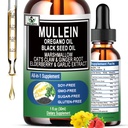 16-in-1 Organic Mullein Drops for Lungs ... Mullein Leaf Extract w/Oil of Oregano with Black Seed Oil ...