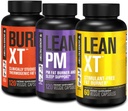 Jacked Factory Burn-XT Kliinisesti tutkittu termogeeninen Fat Burner (120 kapselia), lean PM nighttime Fat Burner ja uniapu (120 kapselia), Lean-XT kofeiini-vapaa laihtuminen lisä (60 kapselia)