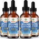 2000MG Liposomal Glutatione Liquid, 98% Imeytyminen, aktiivinen muoto L-glutatione Supplement, vegaaninen Friendly, Tehokas antioksidantti Complex immuunijärjestelmä, ikääntyvä puolustus, Detox,8 FL.OZ