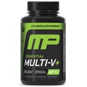 Lihasfarm Essentials Multi-V+, urheilijan monivitamiini, Enhanced Energy, Performance & Immuno Health, Päivittäinen Multivitamiini miesten & naisten Minerals Plus Probiootit, 90 tablettia, 30 tarjoilua