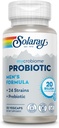 SOLARAY Mycrobiome Probiootti Miehet, Probiootit, Gut Health, Digestion, Immuuni toiminta & enemmän, 20 miljardia PMY Miesten Probiootti, 24 kanta Plus Prebiootti, 30 Servings, 30 VegCaps