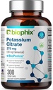 Biophix Kaliumsitraatti 275 mg BioPerine 300 kasviskapselit - tukee Electrolyte Balance, Hermo., Lihastoiminta ja sydän terveys