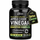 Organic Apple Siideri Viinietikka Kapselit + Ruoansulatuskanavan Entsyymit ja Probiootit (1500 mg ... 120 kapselia) Raw Apple Siideri Viinietikka Pillerit & Kuitulisä Gut Health, Immuunituki, Digestio & Detox Cleanse