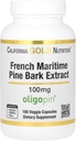 California Gold Nutrition Pine Bark Extract, French Maritime, Oligopin, Antioksidantti Polyfenoli, 100 mg, 180 kasviskapselit