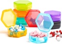 [8 Pack] Pieni pilleri organizer, matka pilleri laatikko Kannettava BPA Ilmainen mini pilleri tapauksessa tasku, pillereitä lääkkeitä ja vitamiineja haltija (Vivid värit)