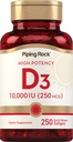 Piping Rock - vitamiini D3 10000 IU
