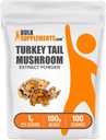 BulkSupplements.com Turkey Tail Mushroom Extract Powder - Coriolus Versicolor Extract, Sieni Supplement - Vegan & Gluteeniton, 1g per tarjoilu, 100g (3.5 oz) (Pakkaus 1)