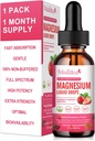 Magnesium Glycinate Liquid, High Potency Magnesium Glycinate, Citrate, Sokeriton Vegan ei-GMO Complex Supplement Promotes Nerv, Rentoutuminen, Muscle,Sleep Support