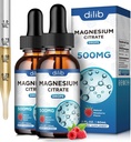 (2 pakkaus) Magnesiumsilikaatti neste Magnesium tippa täydentää 500 mg-tuki Stressi Relief, luu, lihas, mieliala, uni-4 Fl Oz, Vegaani, vadelma maku