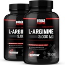 Force Factor L-arginiini, typpioksidi täydentää BioPerine auttaa rakentamaan lihasten ja tuen vahvempi veren virtaus, verenkierto, ravinteiden toimitus, & pumput, L-arginiini 3000 mg, 150 Count (Pakkaus 2)