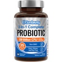 Probiootit 120 miljardia PMY, probiootit miehille ja naisille, prebiootit + digestiiviset entsyymit, korkein potenssi, 3-in-1 täydellinen probiootti, digestiivinen tuki, 30 kapselia