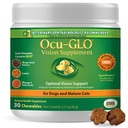 Ocu-GLO Cat & Dog Senior Supplement for Eye Support - Pureskeltava Vision Vitamiinit Lisäravinteet suurille ja pienille lemmikkieläimille Hoito Lutein, Omega-3 Rasvahapot, Rypäleensiemenuute ja antioksidantit