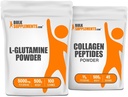 BulkLisät L-glutamiini 500g + kollageeni Peptides 500g Bundle