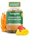 Sienet Cordyceps Mushroom Gummies, Mango & Ananas Flavor - Sienten kasviperäisten täydentää Gummy for Aikuinen tukee kestävyyttä, energiaa ja suorituskykyä - kofeiinittomia energia Gummies - 60 tarjoilut