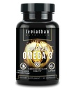 Leviathan Fish Oil Omega 3 kapselit Premium Norwegian Omega 3 Fish Oil for Heart, Brain, & Immuuni Tuki Ylivertainen Imeytyminen Kolminkertainen vahvuus Fish Oil Lisäravinteet - Free Form EPA & DHA