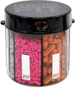 XL täydentää pilleri Dispenser Bottle, 7 Osasto, Labels, Easy Open, Anti-Mixing, UV-suojattu Organizer, Erittäin suuri kuukausittain vitamiini, Monster Fit lääkkeiden haltija Sisältää Premium Medisafe App