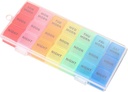 Pilleri tapauksessa Pill selkeä Organizer Box Pill Organizer 7 päivä (3 Kertaa päivässä) Viikkottainen pilleri Laatikko 21 Slots Lääkkeet Organizer kanssa Push Button lääkkeen kirkas kontti tapauksessa