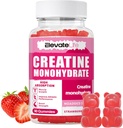 NouseLife Kreatiini Monohydraatti Gummies 5000 mg miehille ja naisille, purukumia Creatiini Monohydraatti lihasvoimaa, lihasten rakentaja, energia Boost, Pre-Workout täydentää(90 Count) - Mansikka