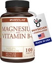 Magnesium ja B6-vitamiini - auttaa säilyttämään lihasten terveys - tukee aivojen terveys & hermofunktio - auttaa päivittäin elinvoimaa ja unen laatu - Recovery Boost - ruokavalio täydentää - 100 tablettia