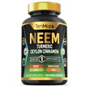 Neem Leaf täydentää - 8in1 Formula - Yhdistä Turmeric, Ceylon Cinnamon, Ginger, Tulsi, Ginkgo Biloba, Amla, ja Black Pepper - Immuno Health Support - 150 Vegan Kapselit