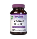 Bluebonnet Nutrition D3- ja K2-vitamiini, soijaton, vahvat ja terveelliset luut*, gluteeniton, ei-muuntogeeniset, maitotuotteeton, Kosher Certified, Kasvisruoka, 60 kasviskapselia, 60 tarjoilua