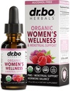 Hormoni Balance for Women & PMS Relief - Naisten wellness Organic Hormonal Balance Supplements Liquid Drops & Menstrual Cramp Periodi Support - Vadelma Leaf, Chasteberry, Musta Cohosh täydentää 1 Oz