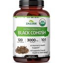 Zazzee USDA Organic Black Cohosh 10:1 uute, 3000 mg vahvuus, 120 vegan kapselia, 4 kuukauden toimitus, vakioitu ja tiivistetty 10X uute, 100% kasvissyöjä, kaikki luonnolliset, ei-GMO, valmistettu Yhdysvalloissa