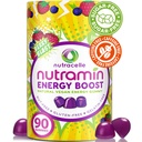 NUTRAMIN Energy Boost Vitamiini Gummy - Skip Kahvi ja lisätä energiaa, Kofeiiniton, Sokeriton, Vegaani, B12, Vihreä tee, Ashwagandha, Garcinia Cambogia, Vadelma Adaptogeeni - 90 n