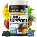 BIO KRAUTER Lung Detox Gummies - 60 Vegan Chews - Lung Cleanse Supplement w/Vitamin C & Mullein Leaf Blend - Hengitysteiden tuki