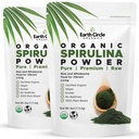 Earth Circle Organics Spirulina Powder, Kosher, Raw and Non-Ir Säteilee 