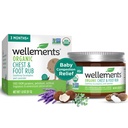 Wellements Organic Baby Chest & Jalkahieronta 3 kuukautta + (1,8 Fl Oz) ...