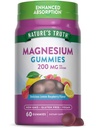Nature's Truth Magnesium Gummies for Aikuinen 200mg ... 60 Count Vegan, non-GMO & Gluteenittomat lisäravinteet ...