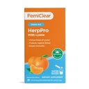 FemiClear HerpPro Drink Mix, jossa on L-Lysine 3000 mg, sinkki, A- ja C-vitamiinit, Ashwagandha, naisten ja miesten immuniteetin ja stressin yhdistelmä, 20 pakettia