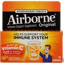 Airborne 1000 mg C-vitamiinia D-vitamiinia ja sinkkiä, sokeriton monivitamiinia immuuni tuki täydentää, antioksidantit vitamiinit C & E-vitamiinia, 10 poreilevat tabletit, Zesty Orange Flavor