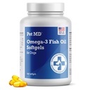Lemmikki MD Omega 3 Fish Oil Supplement koirat Iho ja takki Tuki koirille ... 180 Softgels