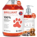 Lohiöljy koirille - Terve iho & takki, Kaikki Natural Norwegian Fish Oil Food Supplement lemmikkieläimet, Omega 3 EPA DHA, Ihanteellinen sheddding, Allergia, kutina, kuiva iho, Joint & Bone Health - 16,9 Oz