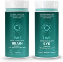 Iwi Life Brain & Eye Omega-3 Bundle, 30 Servings, Vegan Plant-Based Algae Omega 3 EPA + DHA, Krill & Fish Oil Alternative, No Fishy Aftertaste