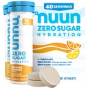 Nuun Zero Sugar Hydration Elektrolyyttitabletit - Natrium, Kalium, Kloridi, Kalsium, Magnesium, kevyt ja herkullinen hedelmämaku, Ei sokeria, gluteeniton, vegaaninen, sekoitettu Citrus 4 pakkaus (40 tarjoilua yhteensä)