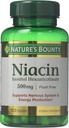 Nature's Bounty Flush Free Niacin 500 Mg, 240 kapselia (2 X 120 Count Bott Bottles)