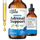 Wild & Organic lisämunuaisten tuki pudotukset positiivinen Näkymät - Natural lisäravinteet naisille ja miehille - Vegan, ei sokeria ja alkoholia - 2-kuukautinen tarjonta - 4 fl oz