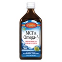 Carlson - MCT & Omega-3, 1480 mg Omega-3s, 9200 mg MCTs, Keto-frendly, Caprylic & Capric Acids, Energy Production, Fat Metabolia, Lemon-Lime, 500 ml (16,9 Fl Oz)