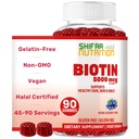 SHIFAA NUTRITION Vegan Biotin Gummies for Adult & Kids 90 Gummies 