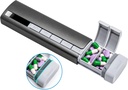 Daviky Metal Travel Pill Organizer, Premium alumiini pillerilaatikko 7 Päivä, Viikoittain päivä pilleri tapauksessa, tyylikäs ja söpö pilleri haltija lääkkeiden, lisäravinteet ja vitamiinit (Gray)