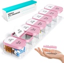 Odaro Erittäin suuri Viikoittain pilleri Järjestäjä 2 Kertaa päivässä, Pill Box 7 Day Am Pm Hold Daily Medicine Vitamiini ja lisäravinteet - Vaaleanpunainen