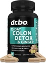 Colon Cleanser Detox paino Flush - 15 päivää Colon Cleanse pillereitä inkivääri - Nopea luonnollinen laksatiivinen, Ummetus helpotus, Bowell liike täydentää suoliston vatsan turvotus Gut tappio tukea