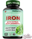 Yuve 100% Vegaani Koko ruoka Kelatoitu rauta Supplement 18mg . Makuton, ei-kosteuttava, Hellävarainen vatsa, energiatuki ... Gluteeniton, ei-GMO, 60 kapselia